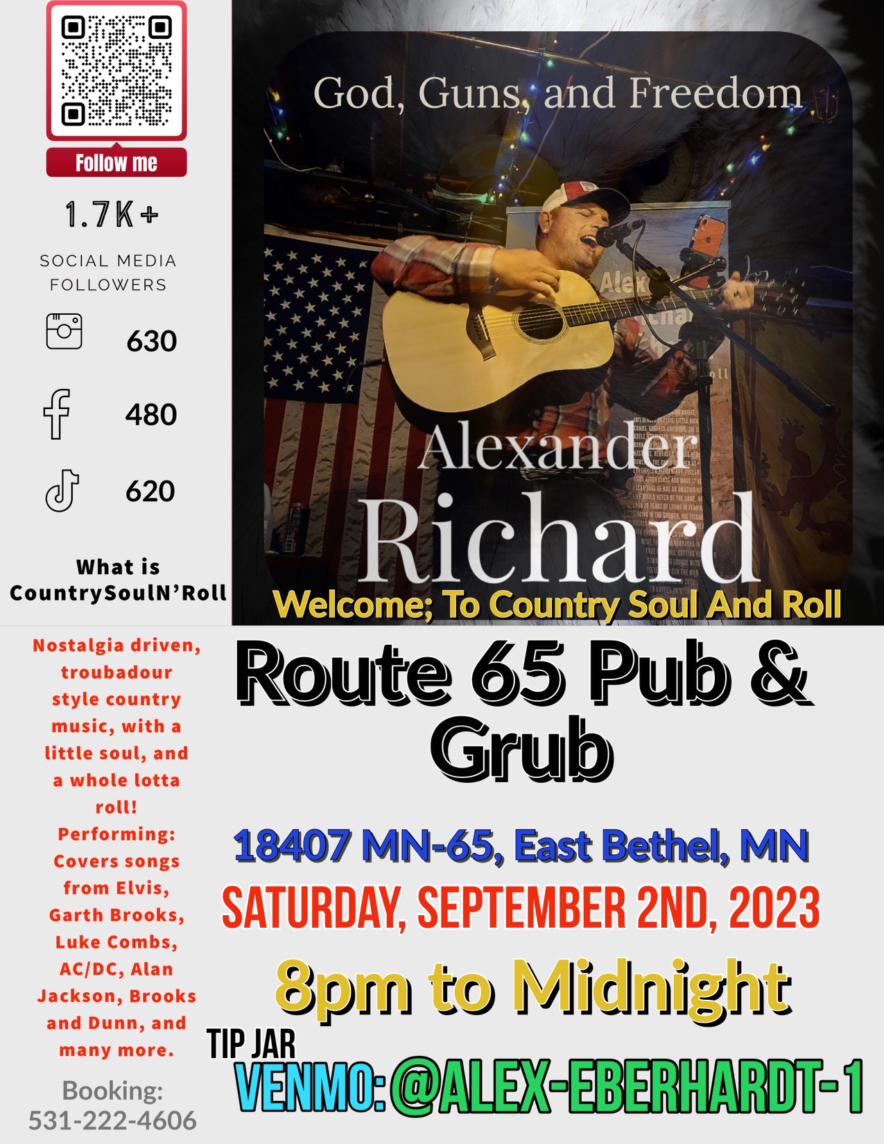 Alexander Richard at Route 65 Pub n Grub East Bethel