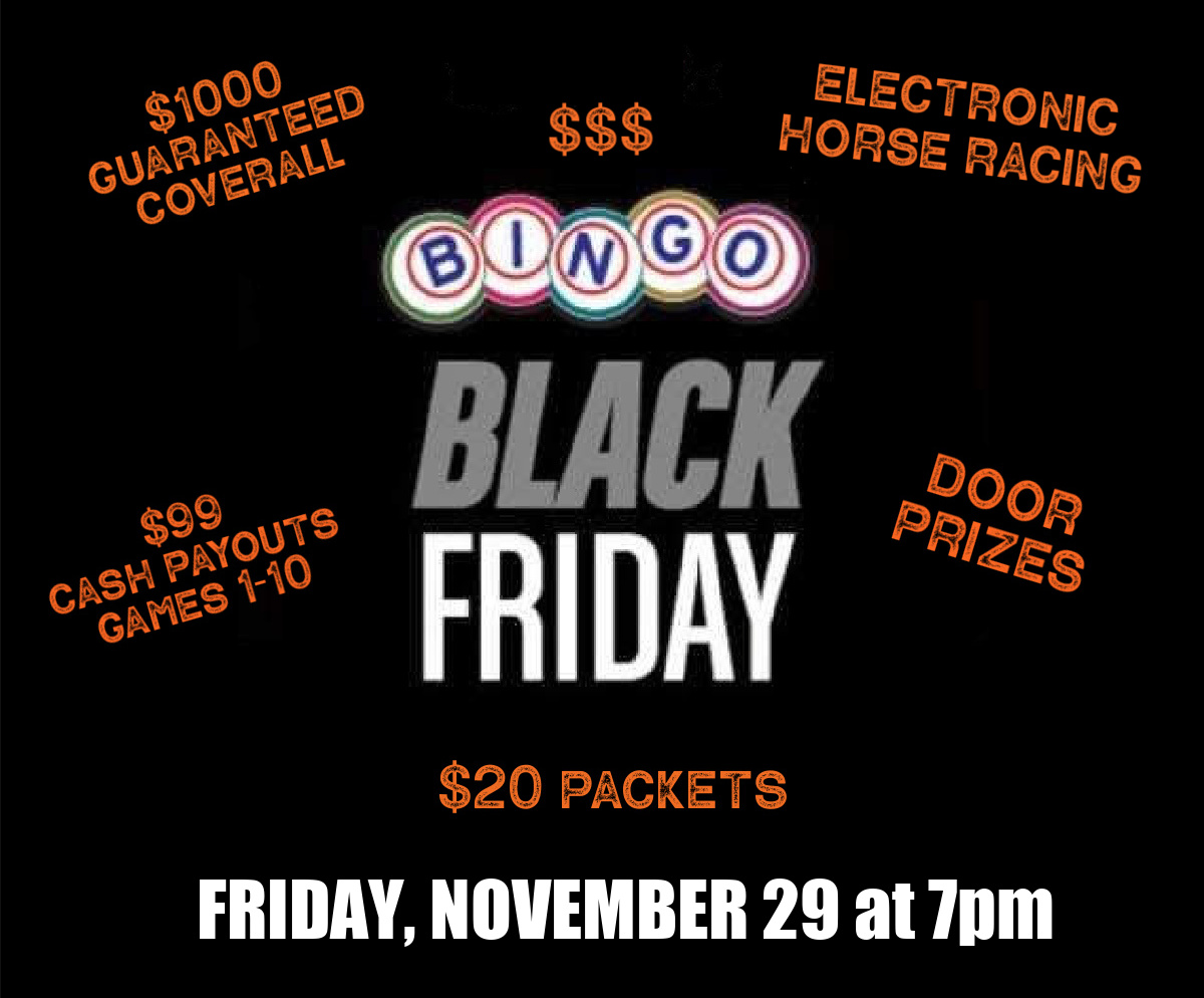 Black Friday Bingo Route 65 Pub East Bethel